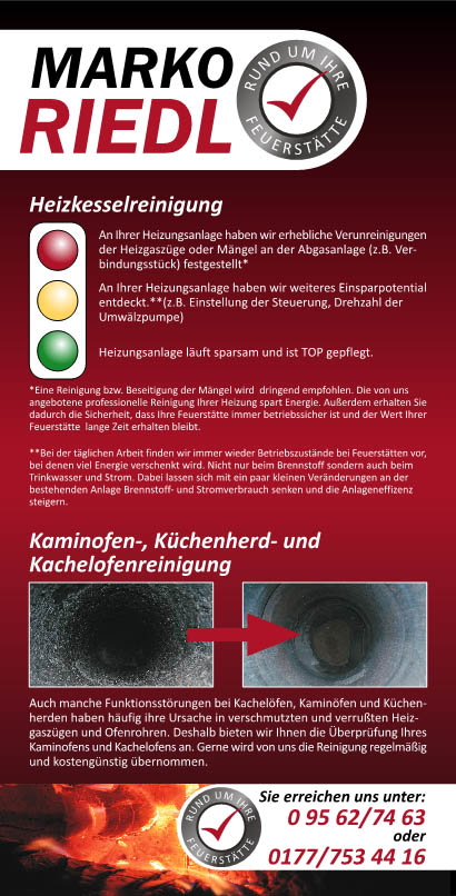 Flyer DIN Lang Marko Riedl Kaminkehrermeister - Seite 1