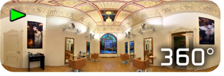 360° Panorama Studio Freese Coburg -  Friseursalon aus der Jugendstil Zeit